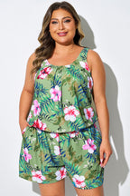 Oasis Pink Floral Pocket One Piece Swimsuit