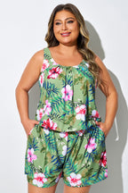 Oasis Pink Floral Pocket One Piece Swimsuit