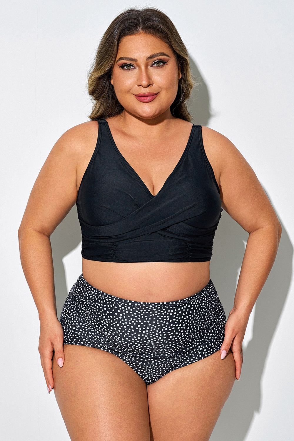 Twist Front Vest Style Adjustable Back Latch Bikini Top