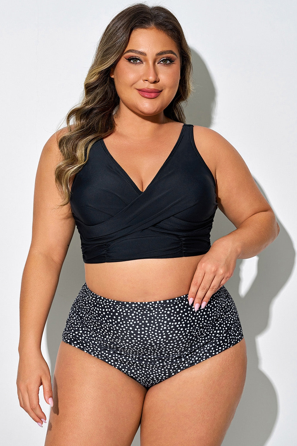 Twist Front Vest Style Adjustable Back Latch Bikini Top