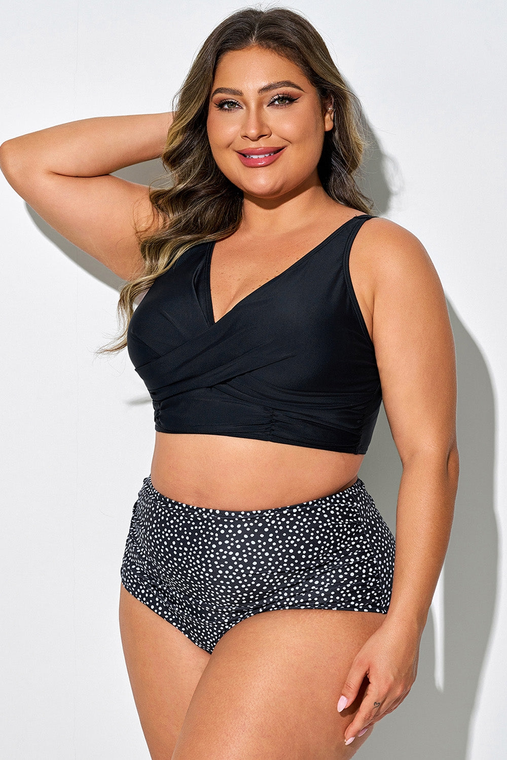 Twist Front Vest Style Adjustable Back Latch Bikini Top