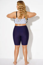 Navy Long Bike Swim Short Bottom