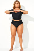 Black Elegant High Waist Women Brief