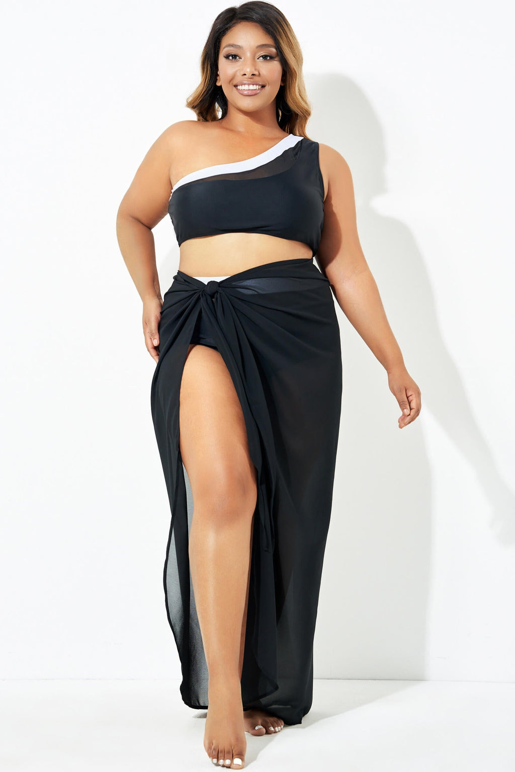 Full Length Mesh Tie Sarong Cover Up