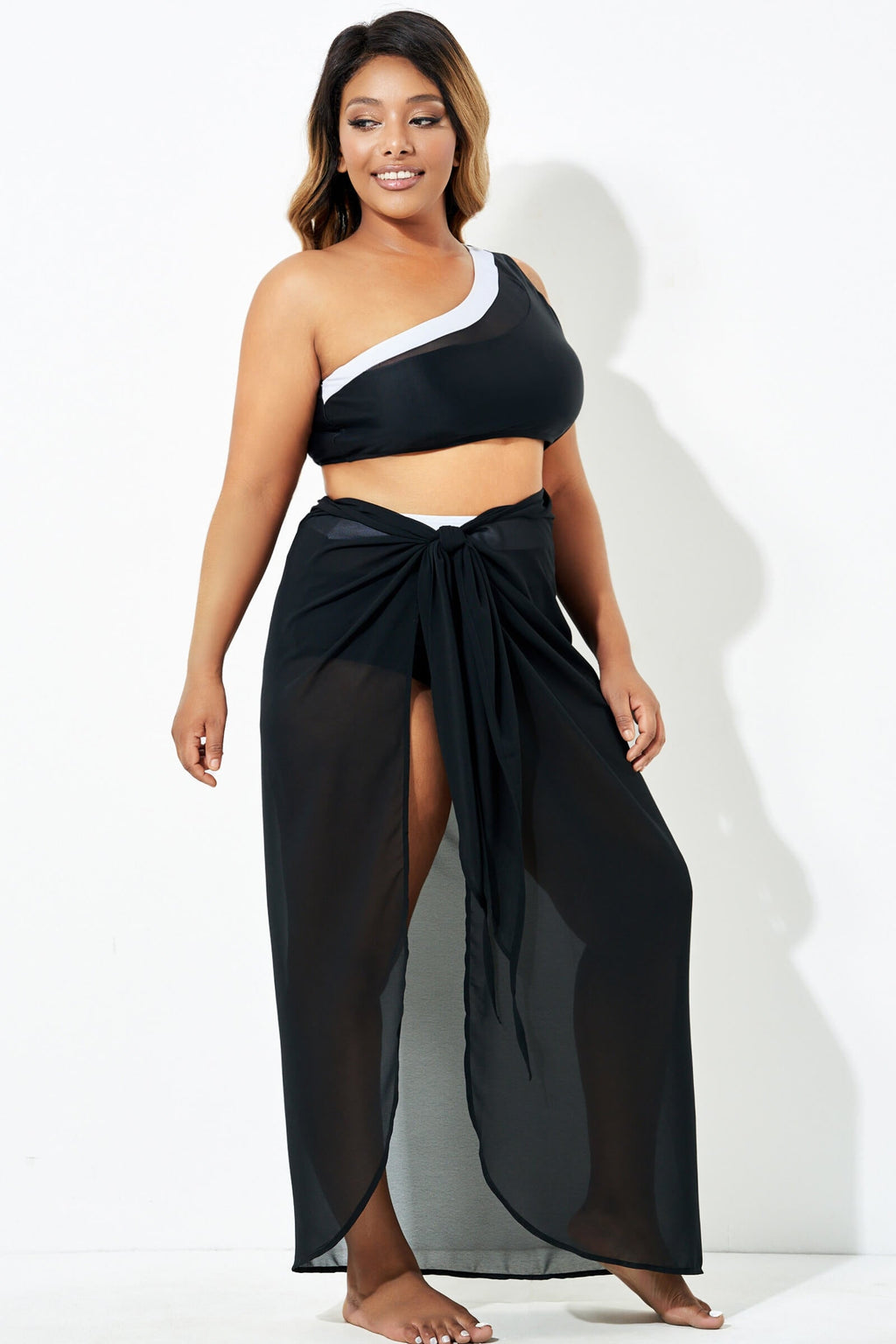 Full Length Mesh Tie Sarong Cover Up