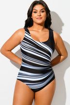 Square Neck Tank One Piece Swimsuit