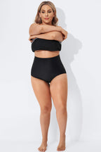 Black Elegant High Waist Brief For Lady