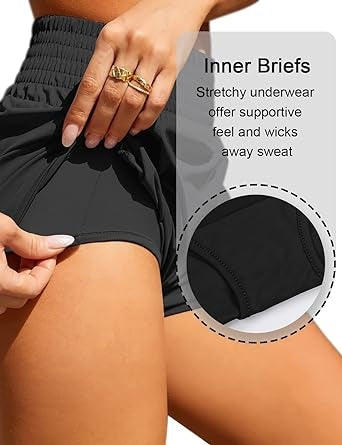 Plus Size Black High Waist Women Shorts